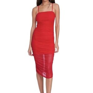 NWT Large Wild Fable Red Midi Dress
